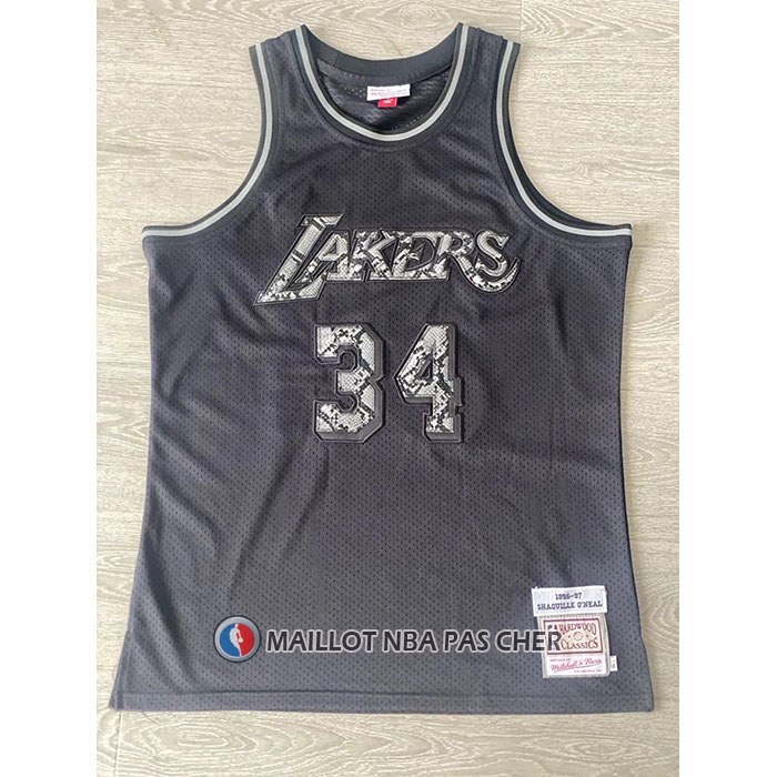 Maillot Los Angeles Lakers Kobe Bryant NO 34 Swingman Mitchell & Ness 1996-97 Noir